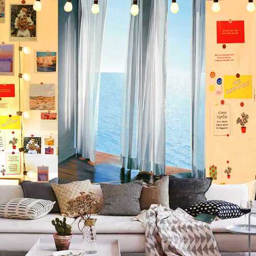 Wholesale Window Scenery Creative Hanging Fabric Background Cloth Bedroom Bedside Dormitory Renting Renovation Homestay Decoration Wall Fabric