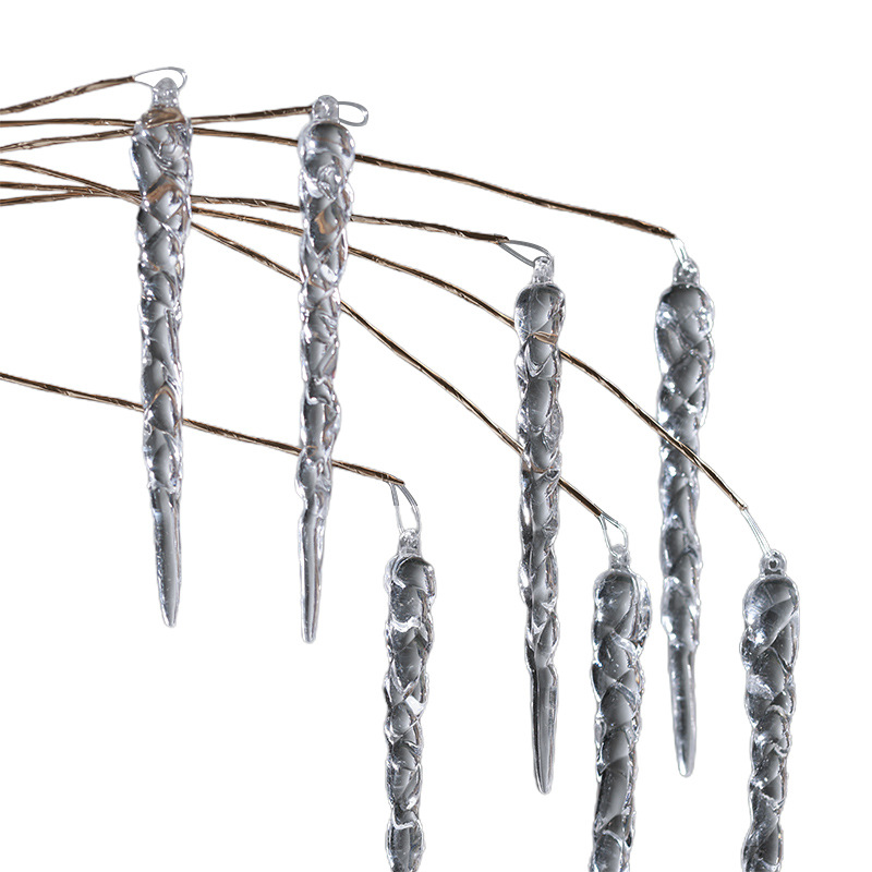 Buscando madera, adornos navideños transfronterizos, adornos colgantes, hielos, carámbanos, hielos, adornos de acrílico decorativos transparentes