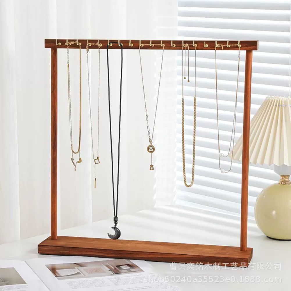 Простая деревянная подставка для ювелирных изделий для настольных ювелирных изделий