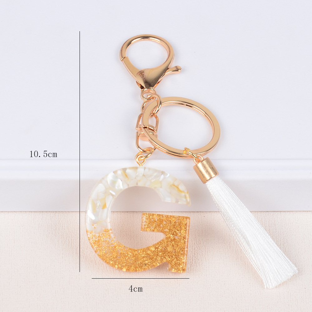 Streetwear Letter Metal Epoxy Bag Pendant Keychain display picture 7