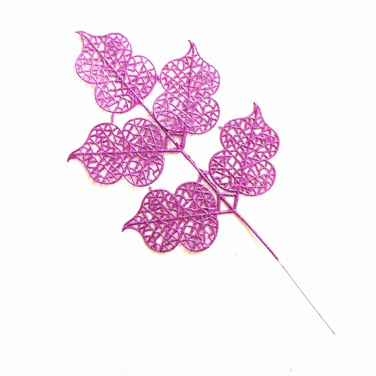 2024 nueva Navidad transfronteriza 42cm oro en polvo decoración especial para el hogar decoración de cinco hojas de simulación de calabaza