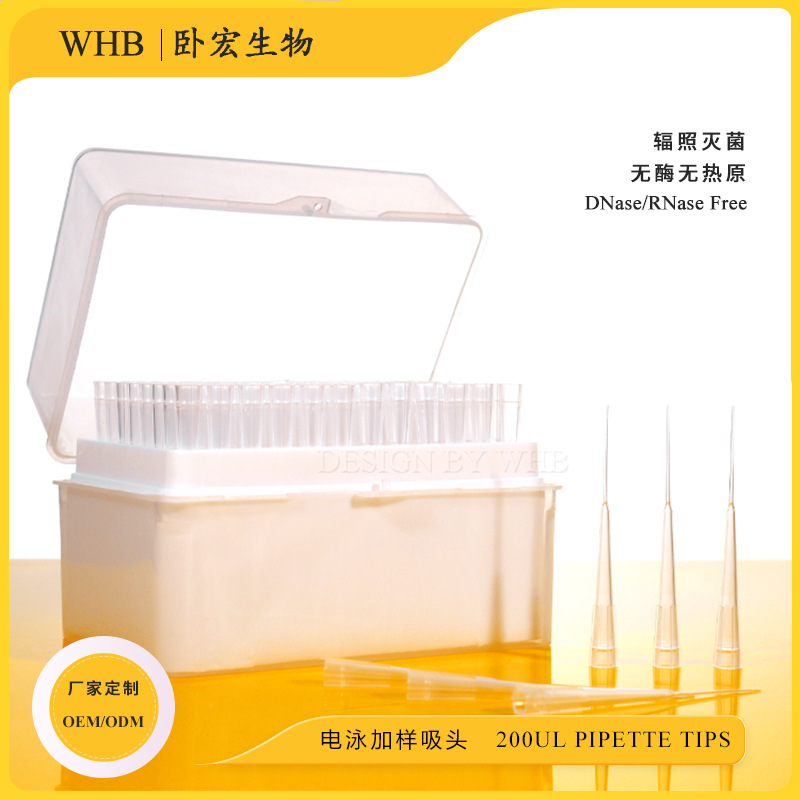 WHB电泳加样吸头200ul点样吸头蛋白上样枪头移液wb上样无菌移液器