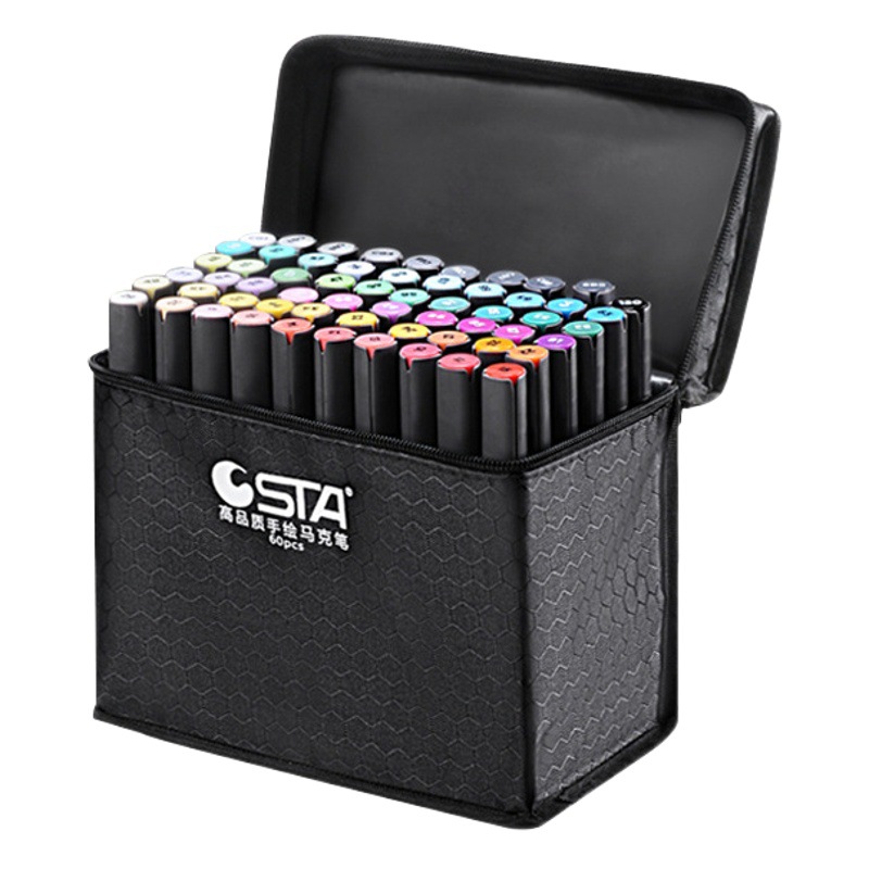 Sta Drawing Marker Pen 3203 Alcohol-Based Dual-Tip Hand-Drawn Design Single Pen Self-Selected Marker Pen Single Pen