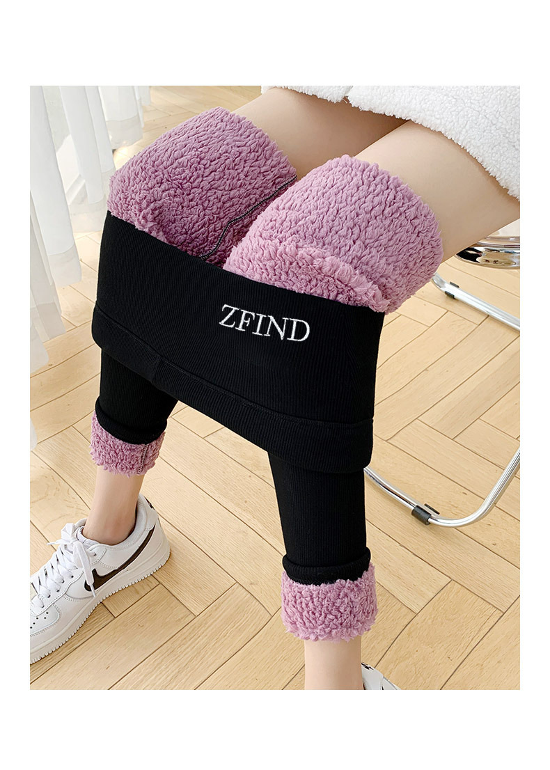 Pantalones de yoga cálidos de otoño e invierno, leggings de algodón acanalado con rayas verticales grises, pantalones de terciopelo nube de cintura alta para mujer, novedad transfronteriza. image 7