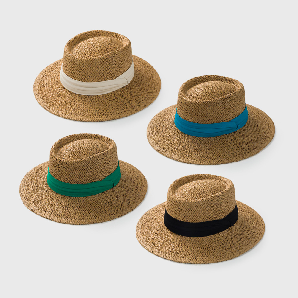 European And American British Handmade Straw Woven Concave Top Hat Female Summer Vacation Seaside Sun-proof Beach Hat Fashion Personality Top Hat display picture 1