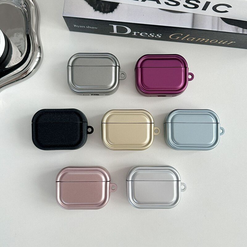 Custom color spray paint is suitable for AirPods Pro 3 earphone cases, matte solid color TPU soft cases, universal for the new 4th/5th generation