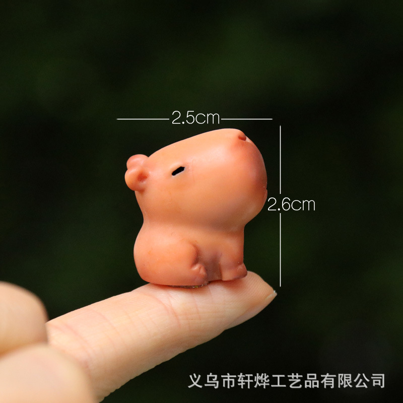 Animal encantador de simulación del delfín capibara hecho a mano muñeca micro paisaje decoración de maceta adornos de escritorio
