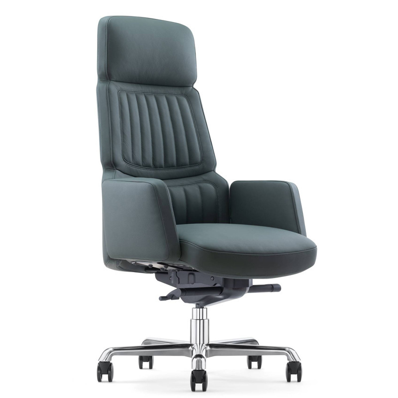 Stable, Thick and Luxurious Ceo Office Chair, Business Meeting Negotiation Class Chair, Home Study Adjustable Leather Chair