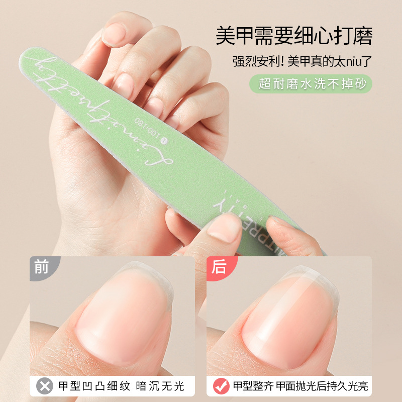Uña de alta calidad, esponja de fricción de uñas, barra de pulido, buena dureza de lavado, lavado al por mayor.