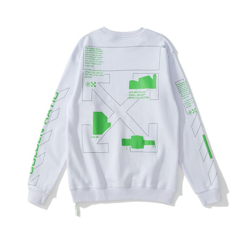 【Off秋冬シリーズ】OW矢印落書き花火99ゴムプリントパーカーカップルジッパーパーカーズボン|undefined