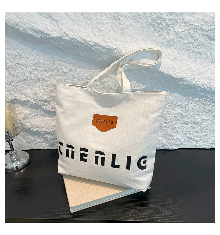 Shopping bag, capacious linen bag, one-shoulder bag