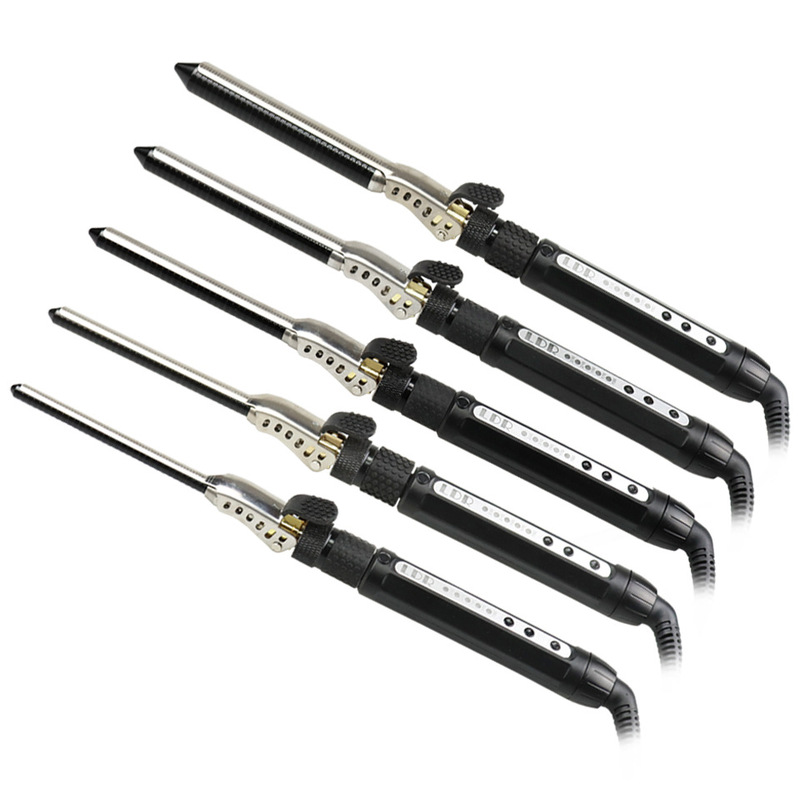 Cross-Border Small Curling Iron 7mm Clip Rotatable Short Hair Fluffy Wool Curling Mini Curling Iron for Men