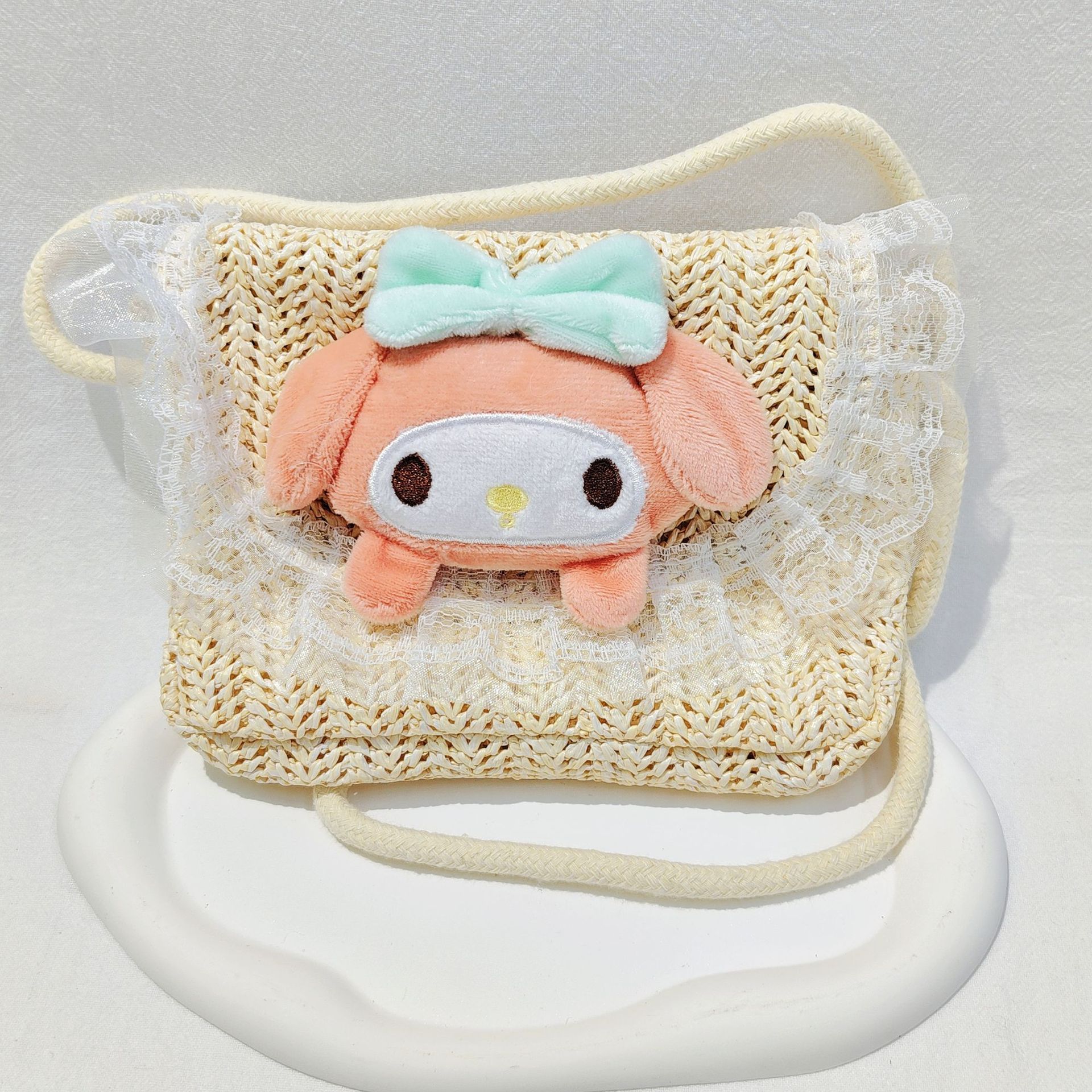 Bolso de arco para niños bolso de rosa de verano bolso de mochila para chicas bolso de princesa de perla pequeña bolsa de cambio de viento fragante