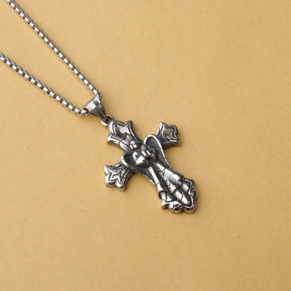 men's retro necklace stainless steel