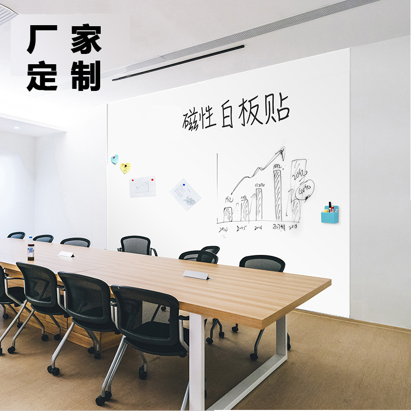 Pizarra blanca magnética personalizada, autoadhesiva, no daña las paredes, para enseñar grafitis, impresión de doble capa, succión magnética, para enseñanza en casa