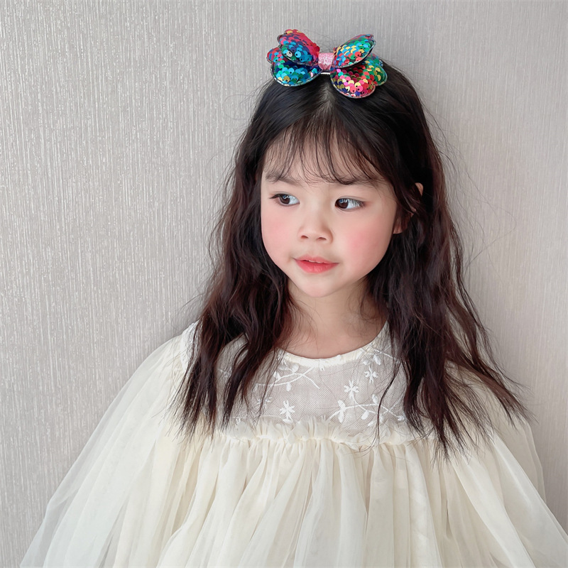 Double Sequin Bow Tie Barrette