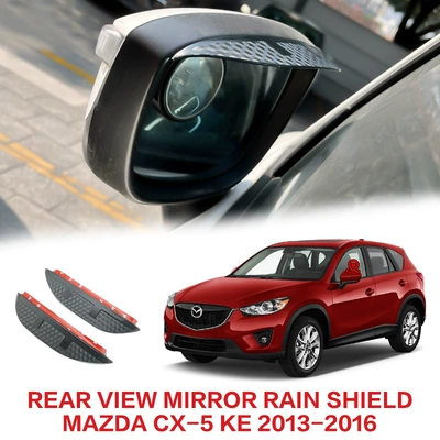 Rain shield: Window Visor, Rain Shield - standard-packing-without-logo-mazda-cx-5-mk1-ke-2012-2016-rearview-mirror-rain-eyebrow-carbon-fiber-pattern