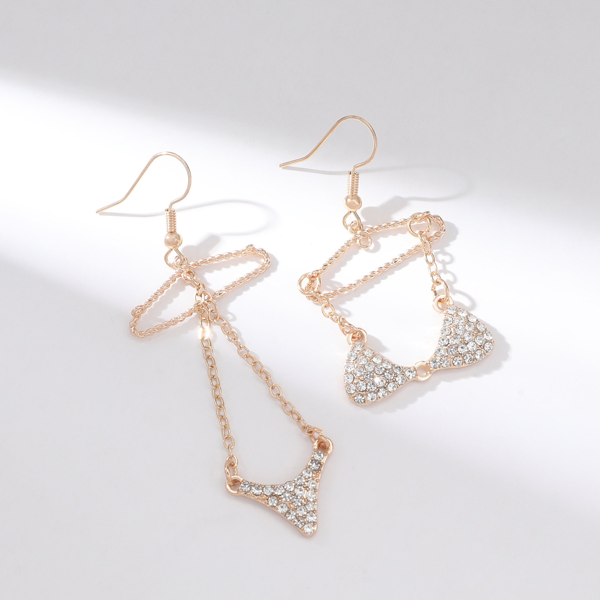 Inlay Design 1 Pair IG Style Sexy Shiny Bikini Inlay Alloy Rhinestones Drop Earrings