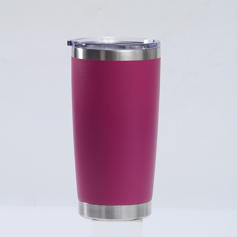Vaso térmico de acero inoxidable 20oz con tapa, doble capa, ideal para cerveza o café, diseño minimalista