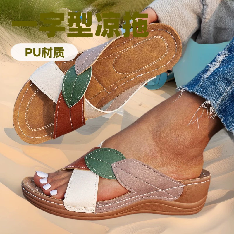 2025 новый стиль внешней торговли Летние дамы на склоне с толстой подошвы тапочки