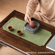 扎染帆布茶铺小茶席防水垫干泡席棉麻布禅意布艺茶杯垫桌旗