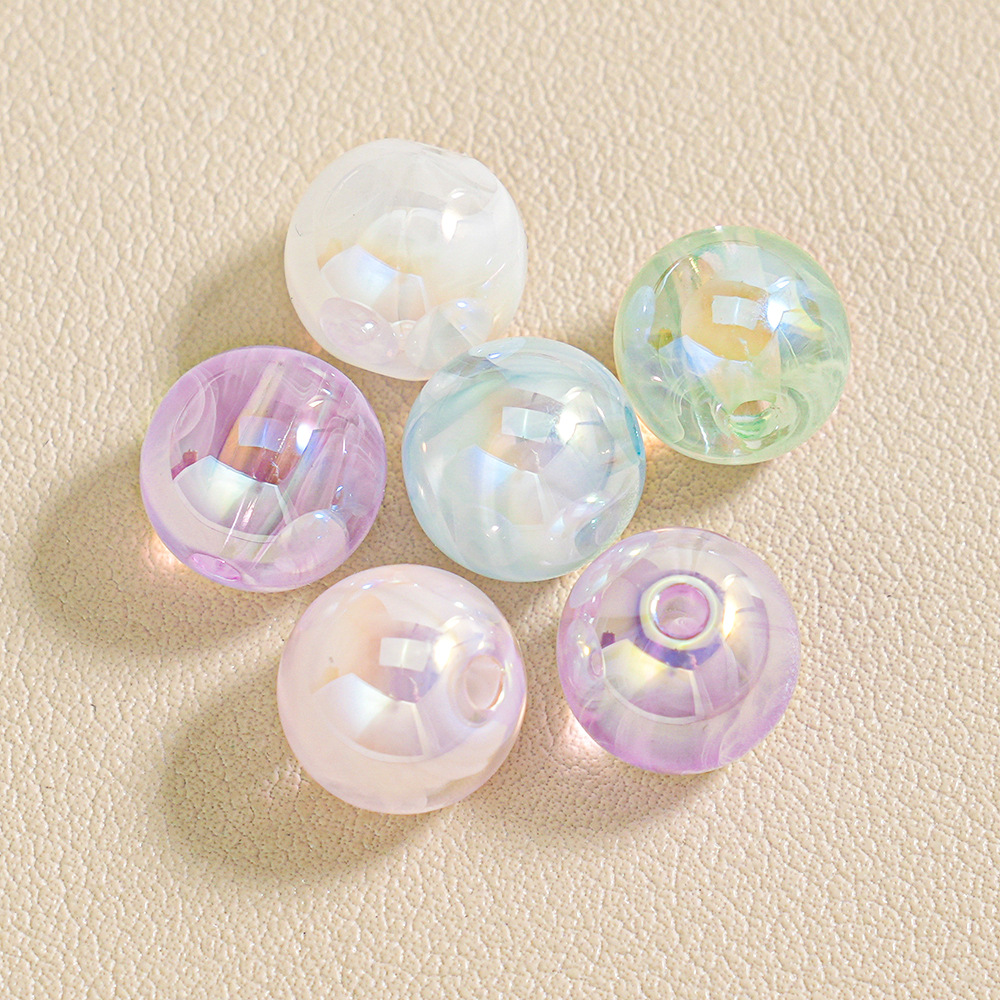 [Paquete de 20-30 piezas] Cuentas sueltas transparentes con efecto nublado para cadena de teléfono móvil hecha a mano, accesorios para pulseras DIY, piezas pequeñas al por mayor