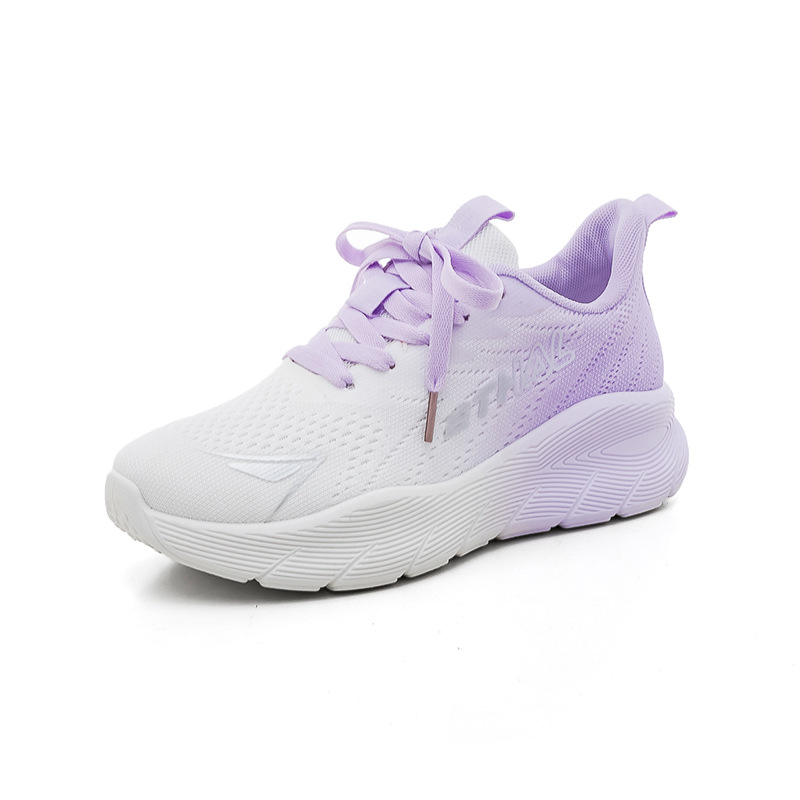 Nuevos zapatos deportivos pareja de zapatos de carreras para mujeres con suela gruesa transpirable zapatos de tejido para jóvenes zapatos casuales F8870 mujeres