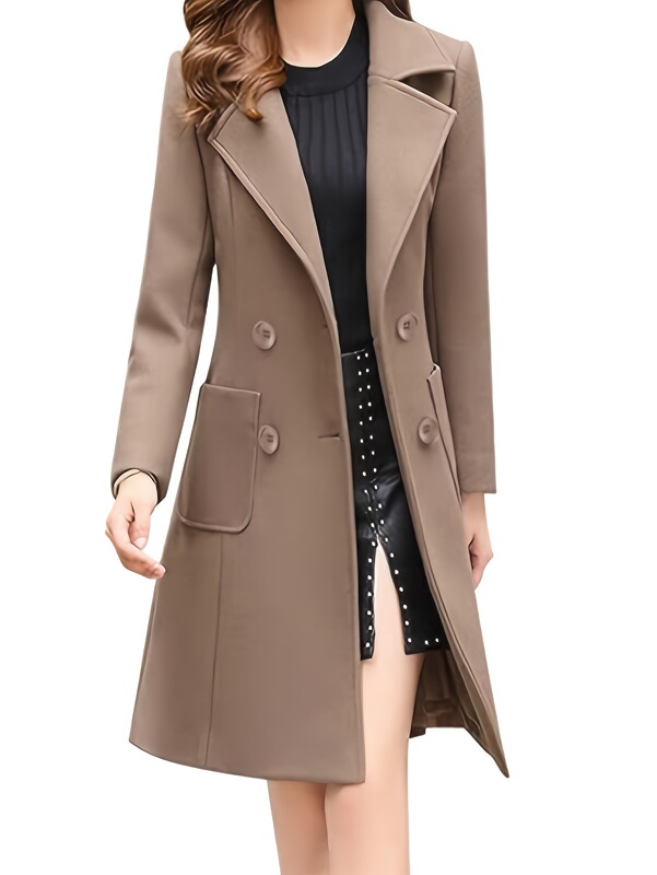 Q 47738 Thick Woolen Women's Coat Cross-Border European and American Style