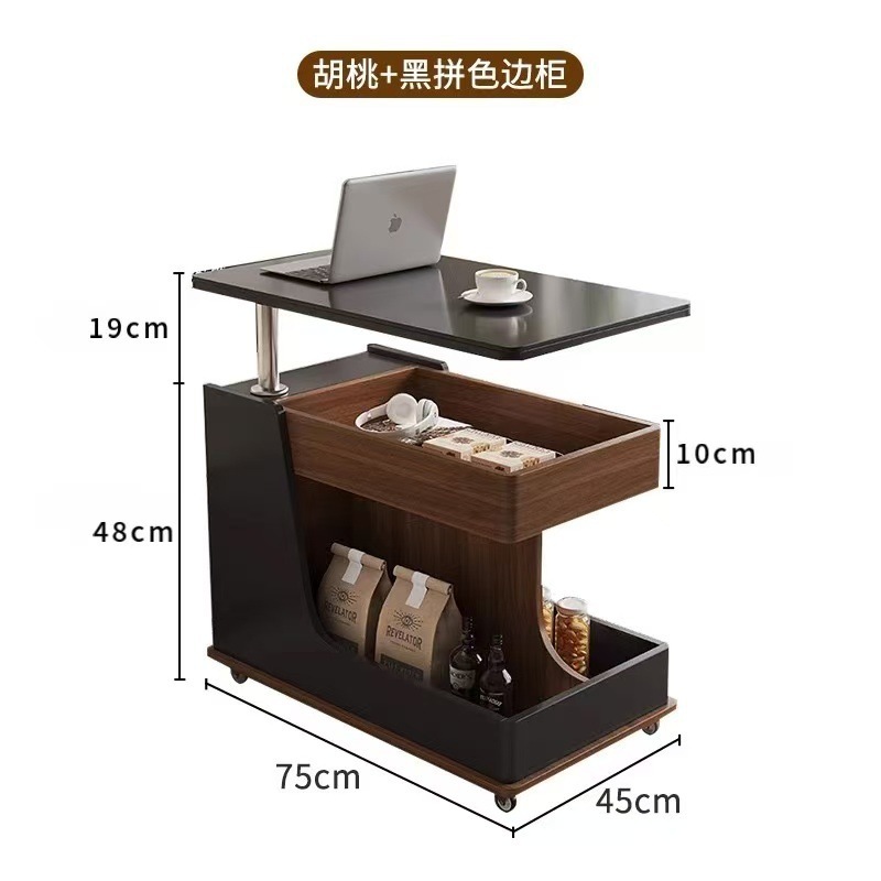 茶几家用客厅玻璃小户型轻奢现代简约意式奶油网红圆形电视柜组合|undefined