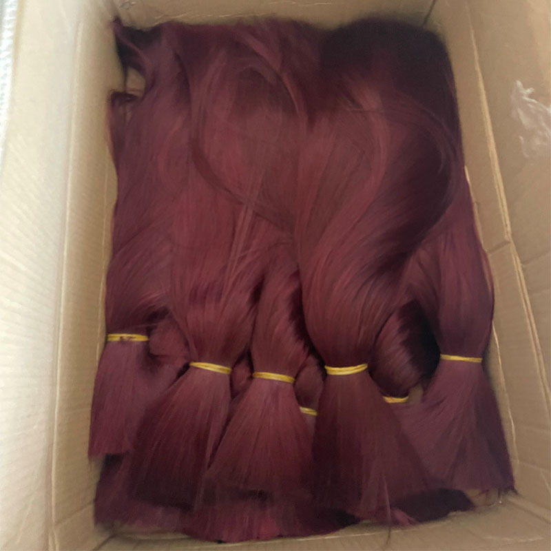 Wig untreated raw materials high temperature silk use diversification brush silk hair curtain beard manufacturers in stock a generation of hair