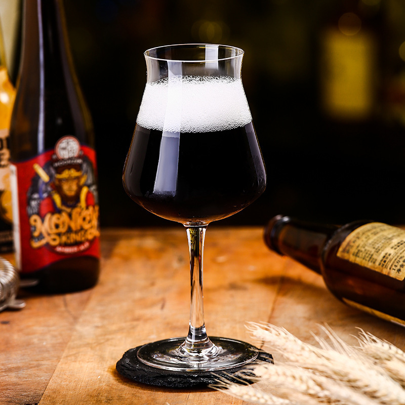 Vaso de cerveza especial fresco de teku artesanal belga, copa de tulipán, copa de vino tinto de cristal, copa de vino