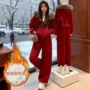 好看秋冬季运动连帽阔腿裤
