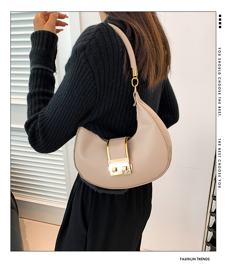 Retro Shoulder Bag For Women Crescent Armpit Bag Candy Colour_voghion.com