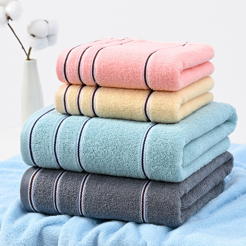 Towel cotton thickened face washing cotton adult bath towel soft absorbent combed long velvet plain gift promotion wholesale