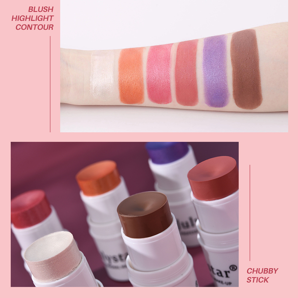 Julystar Single-color matte Contouring Blush Cream, Blush Stick, Six-color High-gloss Brightening Blush wholesale undefined