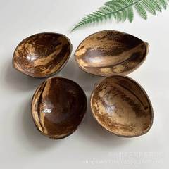 ココナッツの碗の天然のココナッツの殻の香薫のろうそくのココナッツの碗のアイデアはココナッツの殻の収納盤の粗面のココナッツの碗を飾ります。