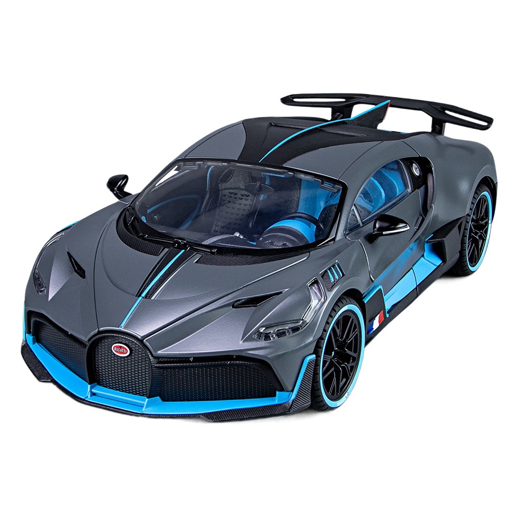 Autorización genuina 1:18 Bugatti Divo con sonido y luz tire hacia atrás de la rueda delantera de dirección modelo de aleación de coche transfronterizo al por mayor