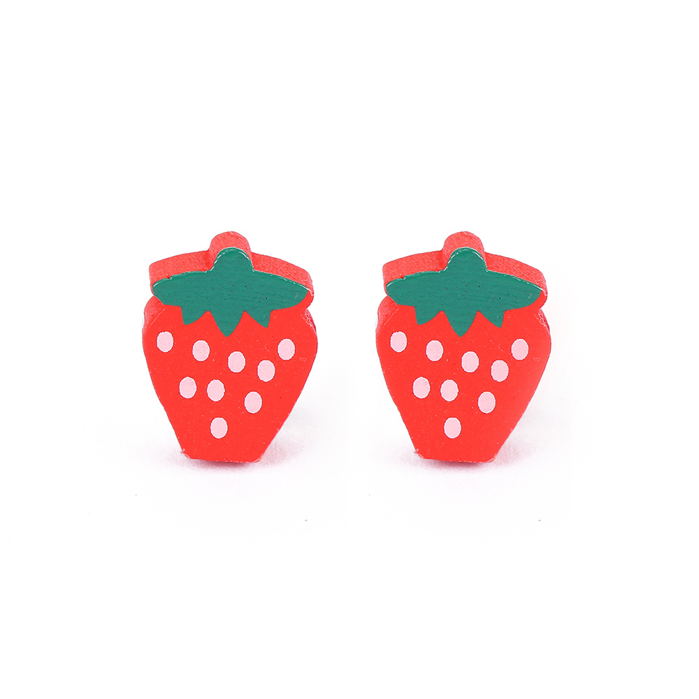 Cute Heart Shape Butterfly Wood Stoving Varnish Womenu0027S Ear clips 1 Pair