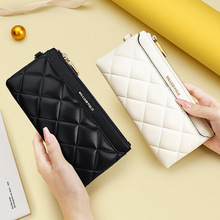 英皇保罗女士钱包轻薄手拿包菱格韩版高级感菱格手机包百搭棋盘格