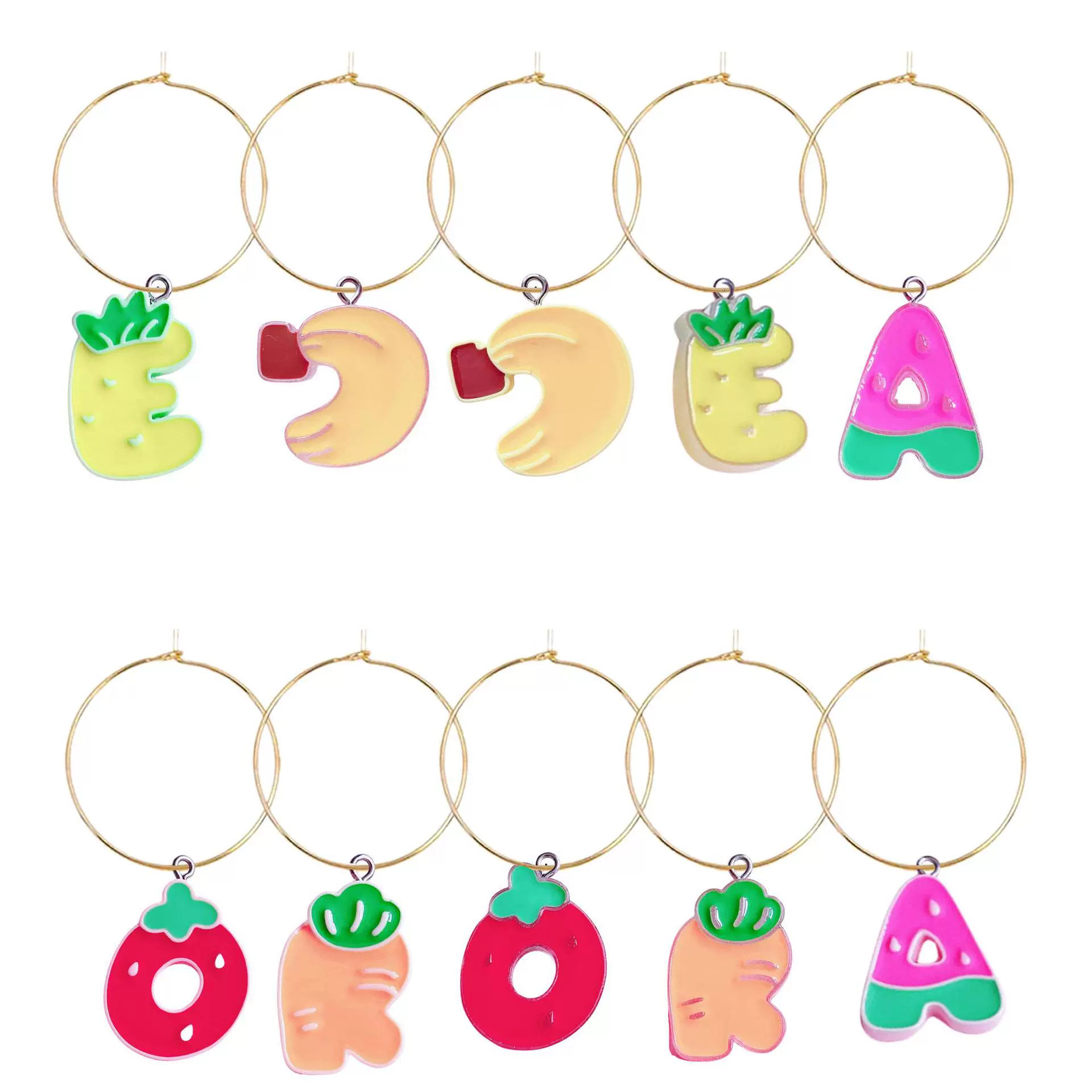 Paxi креативная буква для ногтей Etsy украшение для коктейльной вечеринки украшение для вечеринки украшение для бокала кулон