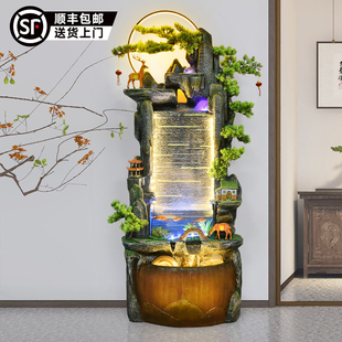 Quantong rockery flowing water fountain circulation office living room decoration fortune-making feng shui wheel landscape housewarming floor pendulum