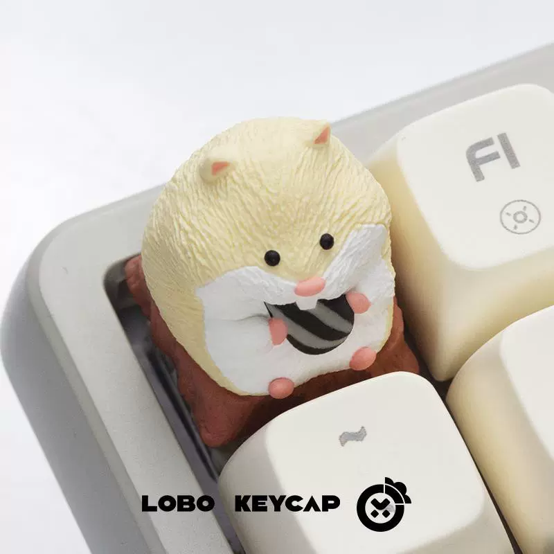 ЛОБО серия хомячка Pudding Maci resin keycap для механической клавиатуры - персонализированныйby 无限键造