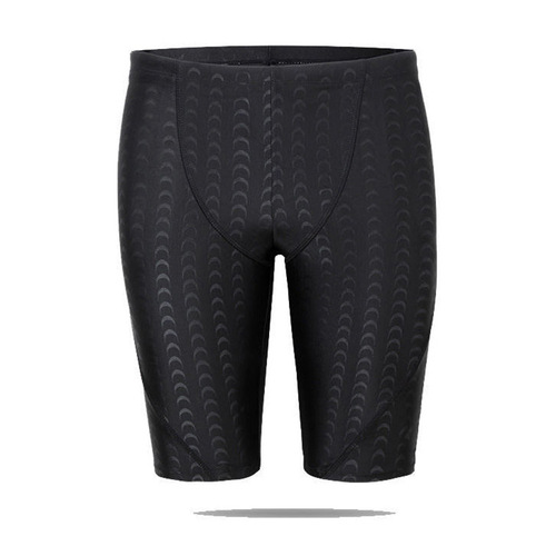 Imitation sharkskin men's swimming trunks boxer quick-drying professional wholesale hot spring five-quarter pants swimming cap set men's style
