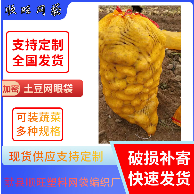 批发柚子包装袋水果蔬菜网袋加厚地瓜玉米洋葱土豆网眼袋出口厂家