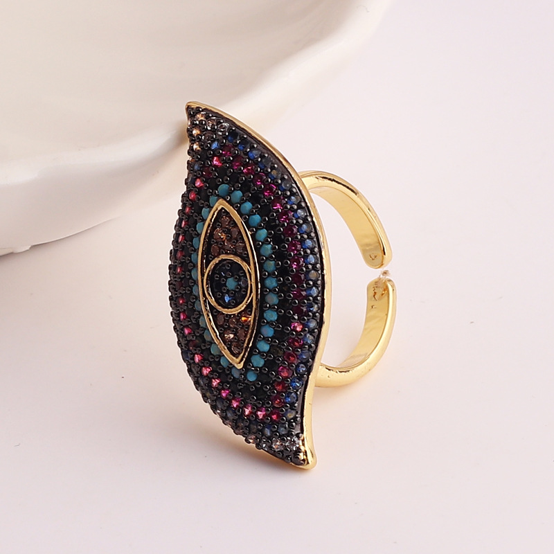 INS Style Geometric Copper Plating Rings 1 Piece