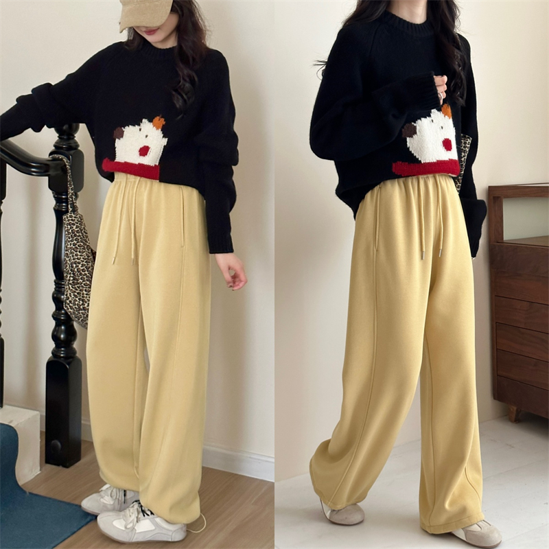 运动裤冬季2.0升级版团宠卫裤2025新款加长休闲裤窄版直筒阔腿裤