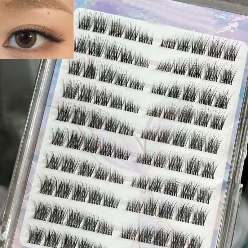 Small Smoky False Eyelashes, Natural and Photogenic, Extended Length at the Outer Corners, Jennie Style, White Moonlight Bridal Makeup, 2026 New Model Small Smoky False Eyelashes, Natural and Photogenic, Extended Length at the Outer Corners, Jennie Style, White Moonlight Bridal Makeup, 2026 New Model