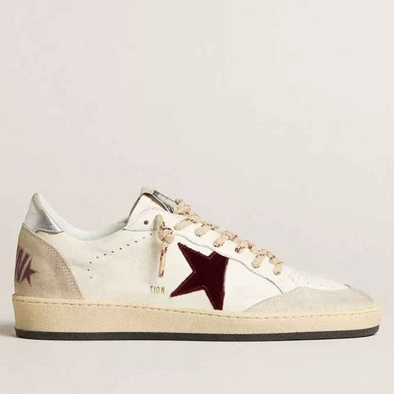Coreano 2026 cuero hecho viejos zapatos sucios pareja zapatos de estrellas sucios zapatos casuales de moda de skate zapatos blancos pequeños