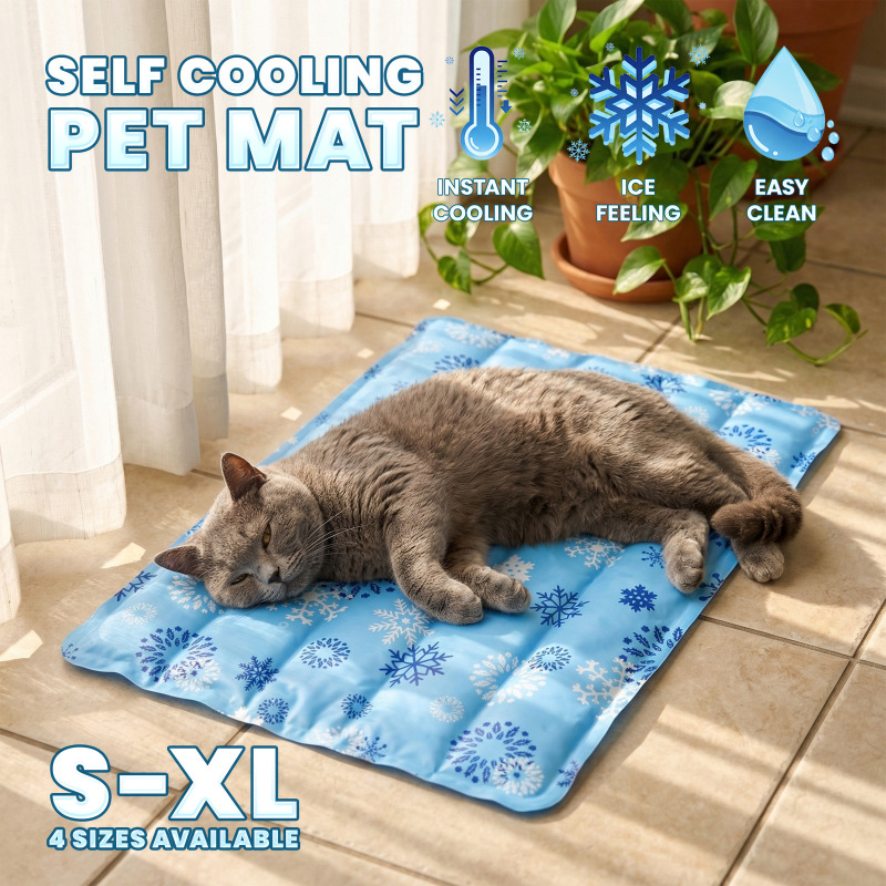 【Temu Hot Item】Summer Pet Cooling Gadget |   Gel Self-Cooling Ice Pad, Waterproof, Leak-Proof, Scratch-Resistant Cooling Pad