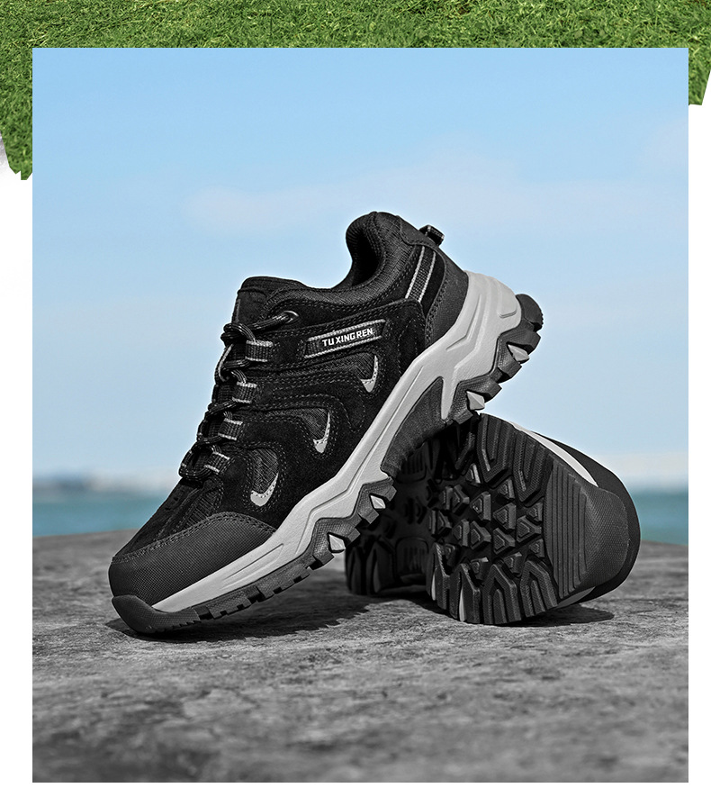Robuste High-top Wanderschuhe Mit Gummisohle Für Outdoor-sport_voghion.com
